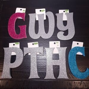 3/$20 | 7pc Set Of Large Glitter Foam Letters Adhesive Arts & Crafts Party Decor